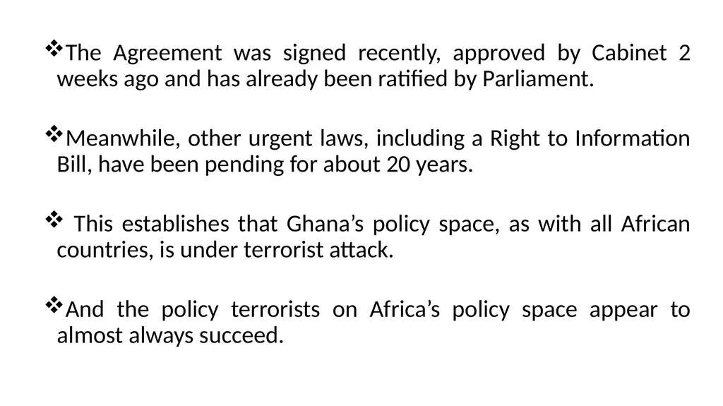 Africa and the Right to Development A Presentation - slide 27 of 29