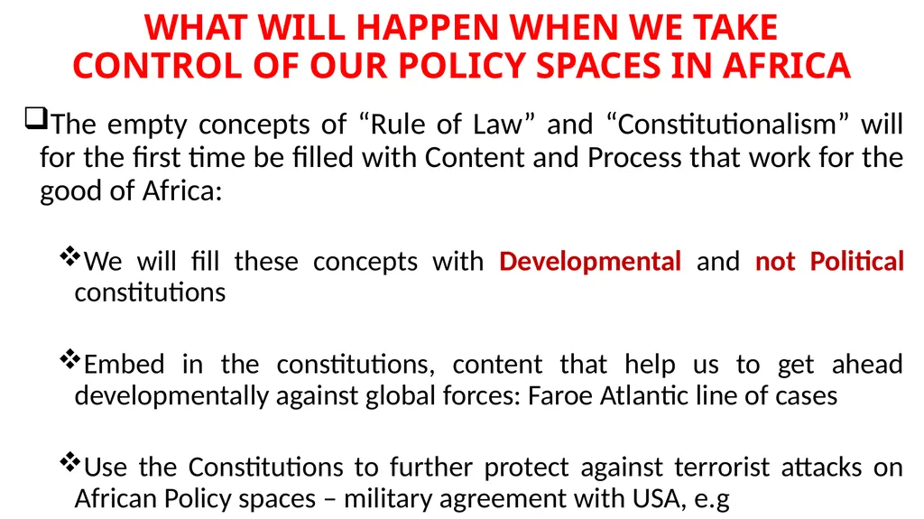 Africa and the Right to Development A Presentation - slide 28 of 29
