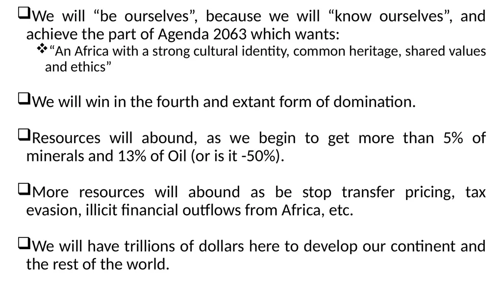 Africa and the Right to Development A Presentation - slide 29 of 29