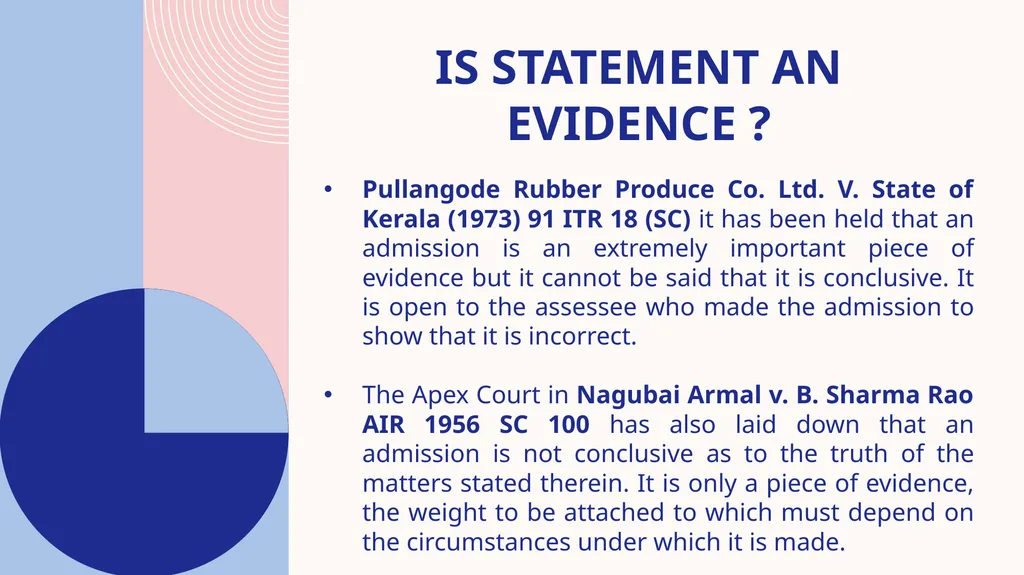 STATEMENT under the income tax act, 1961 Speaker : - slide 25 of 50