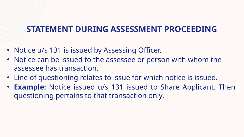 STATEMENT under the income tax act, 1961 Speaker : - slide 23 of 50