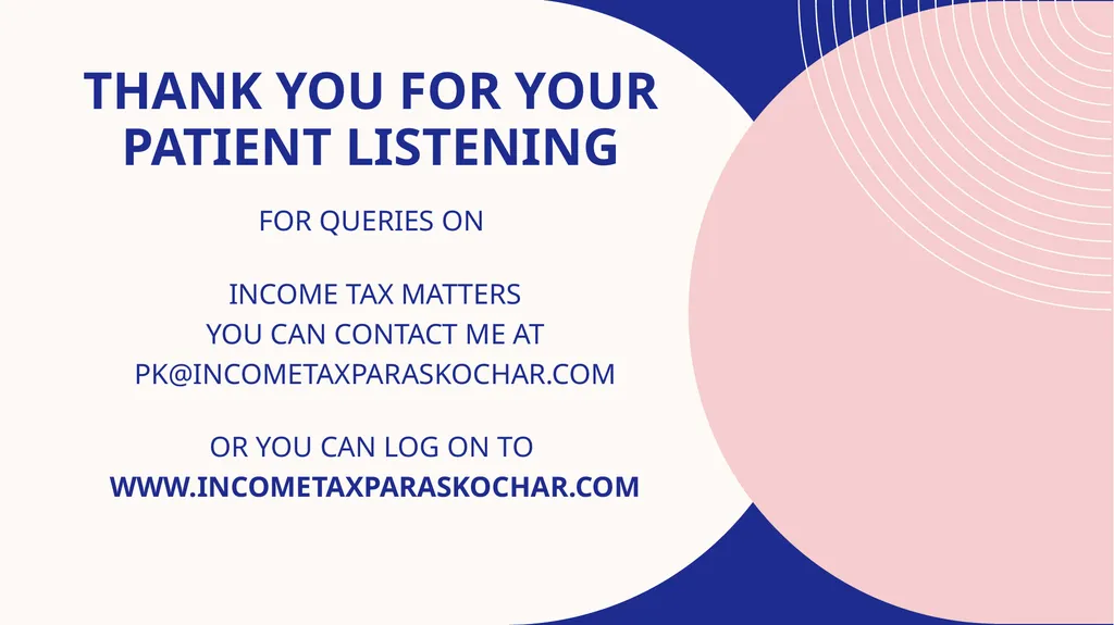 STATEMENT under the income tax act, 1961 Speaker : - slide 50 of 50
