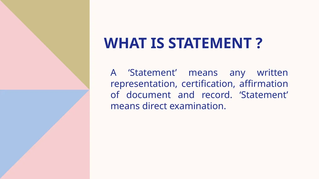 STATEMENT under the income tax act, 1961 Speaker : - slide 4 of 50