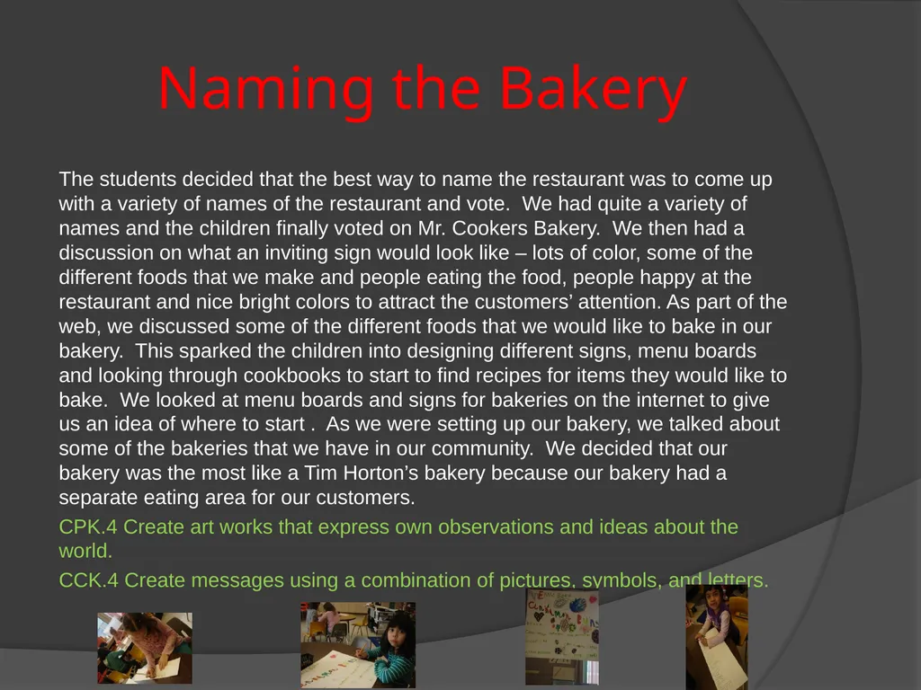 The Bakery Project Done by: Kerry Price - - slide 8 of 27