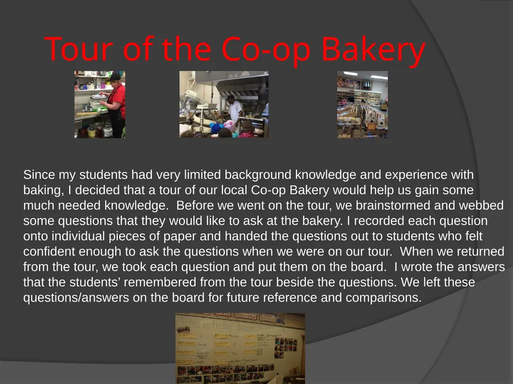 The Bakery Project Done by: Kerry Price - - slide 6 of 27