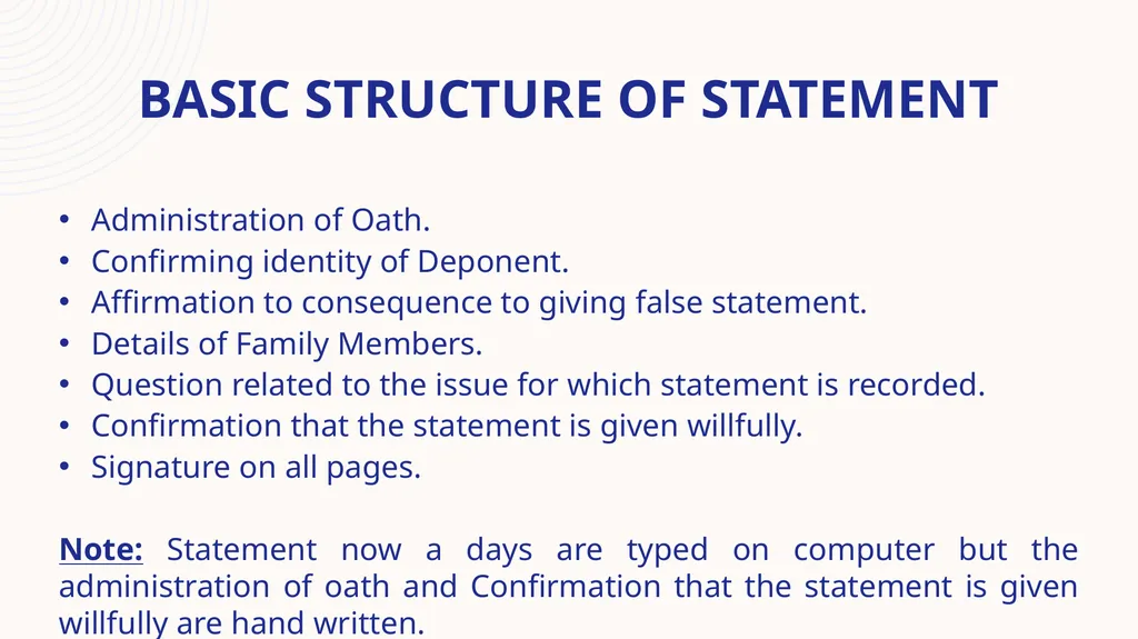 STATEMENT under the income tax act, 1961 Speaker : - slide 7 of 50