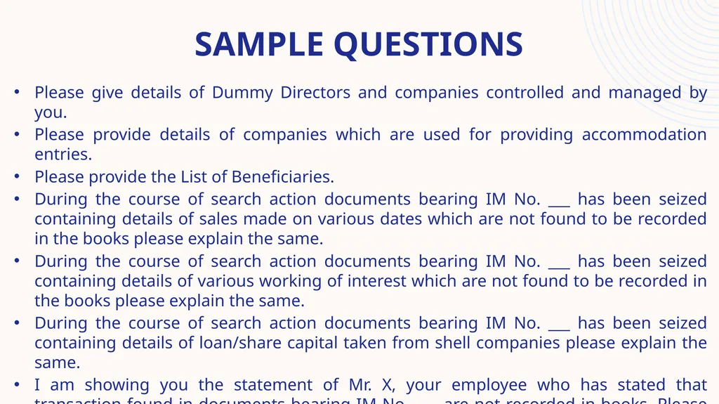 STATEMENT under the income tax act, 1961 Speaker : - slide 16 of 50