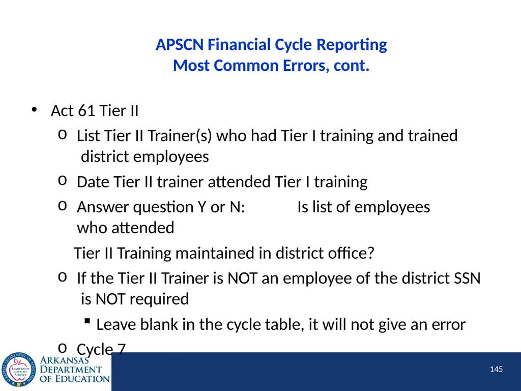 Tier I Annual Update Fiscal Year 2020 1 Tier I - slide 145 of 207