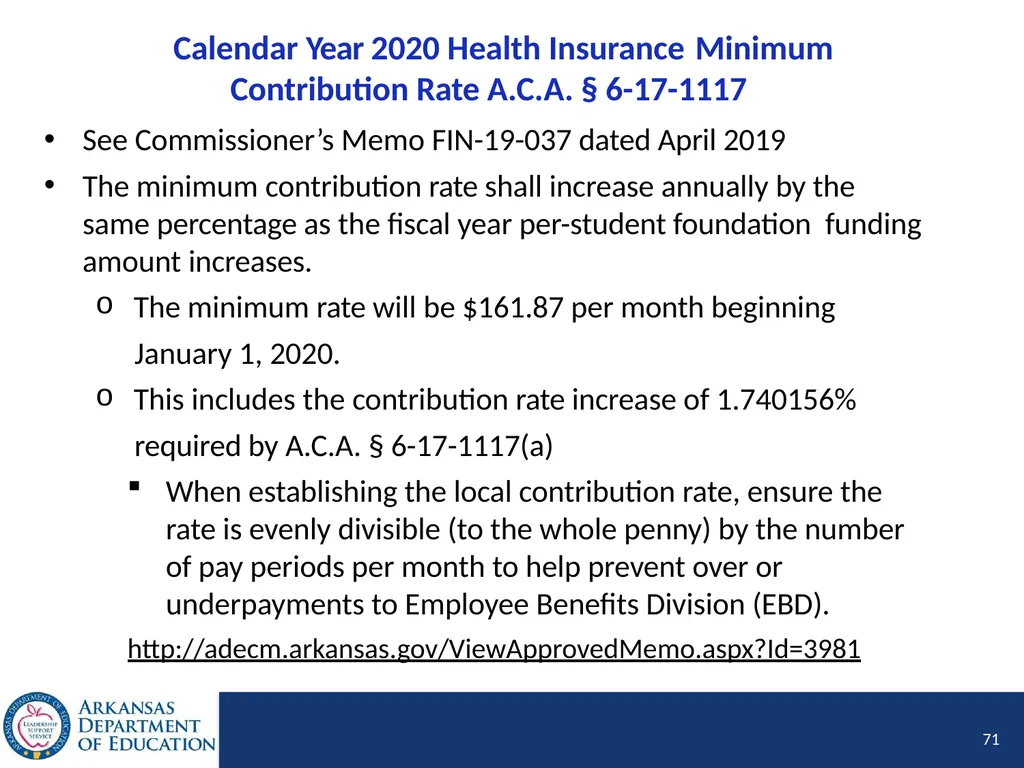 Tier I Annual Update Fiscal Year 2020 1 Tier I - slide 71 of 207