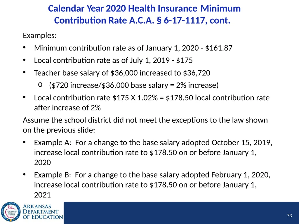 Tier I Annual Update Fiscal Year 2020 1 Tier I - slide 73 of 207