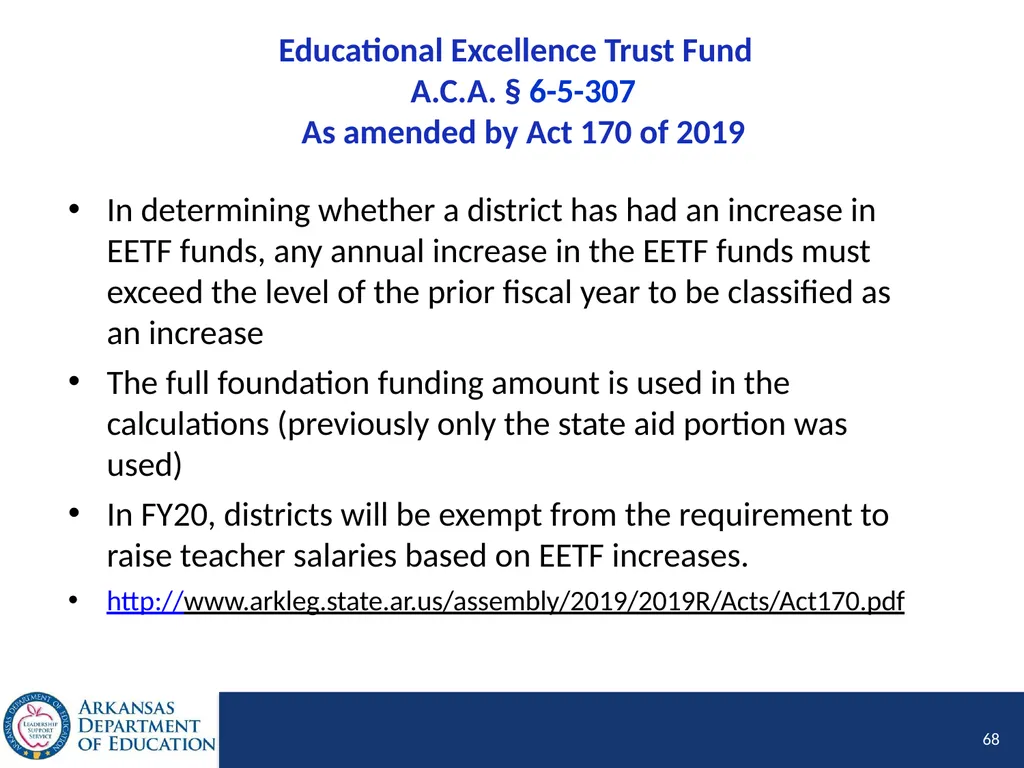 Tier I Annual Update Fiscal Year 2020 1 Tier I - slide 68 of 207