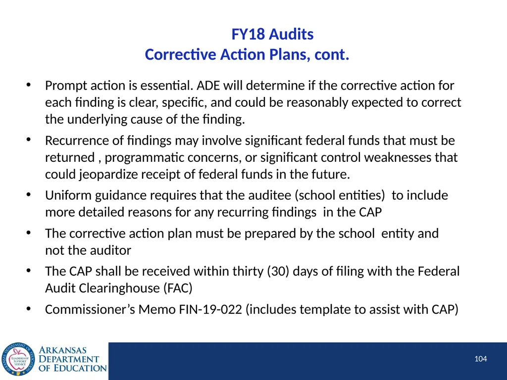 Tier I Annual Update Fiscal Year 2020 1 Tier I - slide 104 of 207