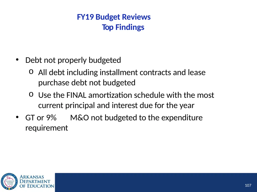 Tier I Annual Update Fiscal Year 2020 1 Tier I - slide 107 of 207