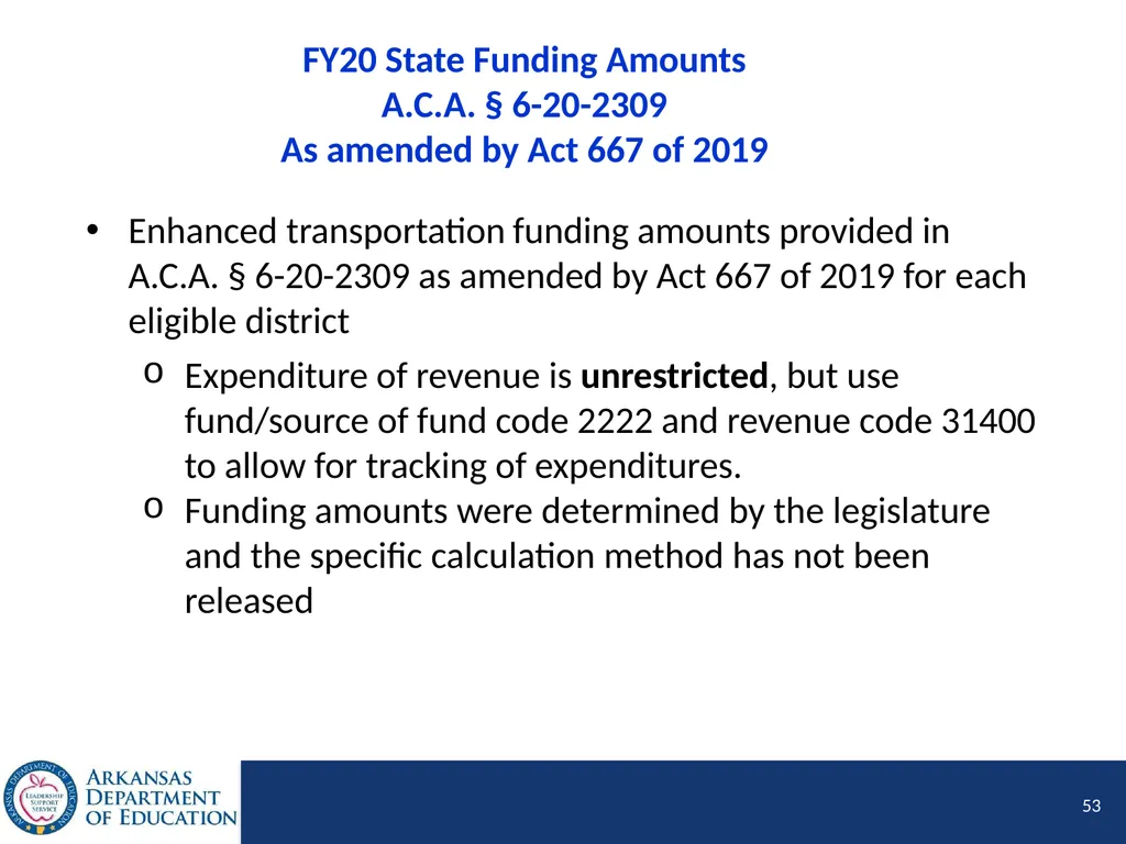 Tier I Annual Update Fiscal Year 2020 1 Tier I - slide 53 of 207