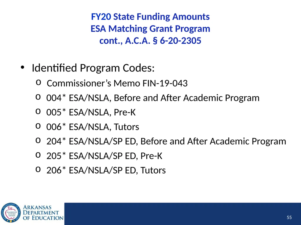 Tier I Annual Update Fiscal Year 2020 1 Tier I - slide 55 of 207