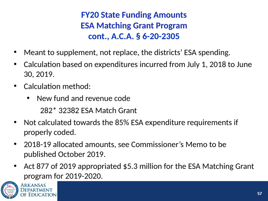 Tier I Annual Update Fiscal Year 2020 1 Tier I - slide 57 of 207