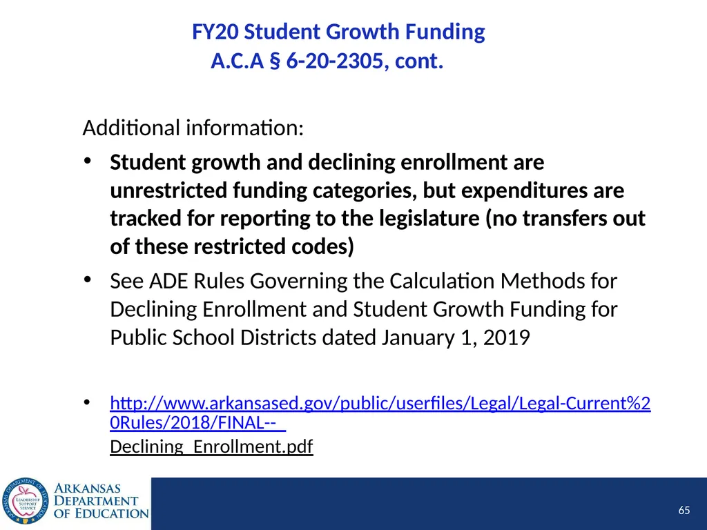 Tier I Annual Update Fiscal Year 2020 1 Tier I - slide 65 of 207