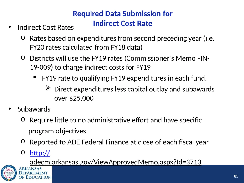 Tier I Annual Update Fiscal Year 2020 1 Tier I - slide 85 of 207