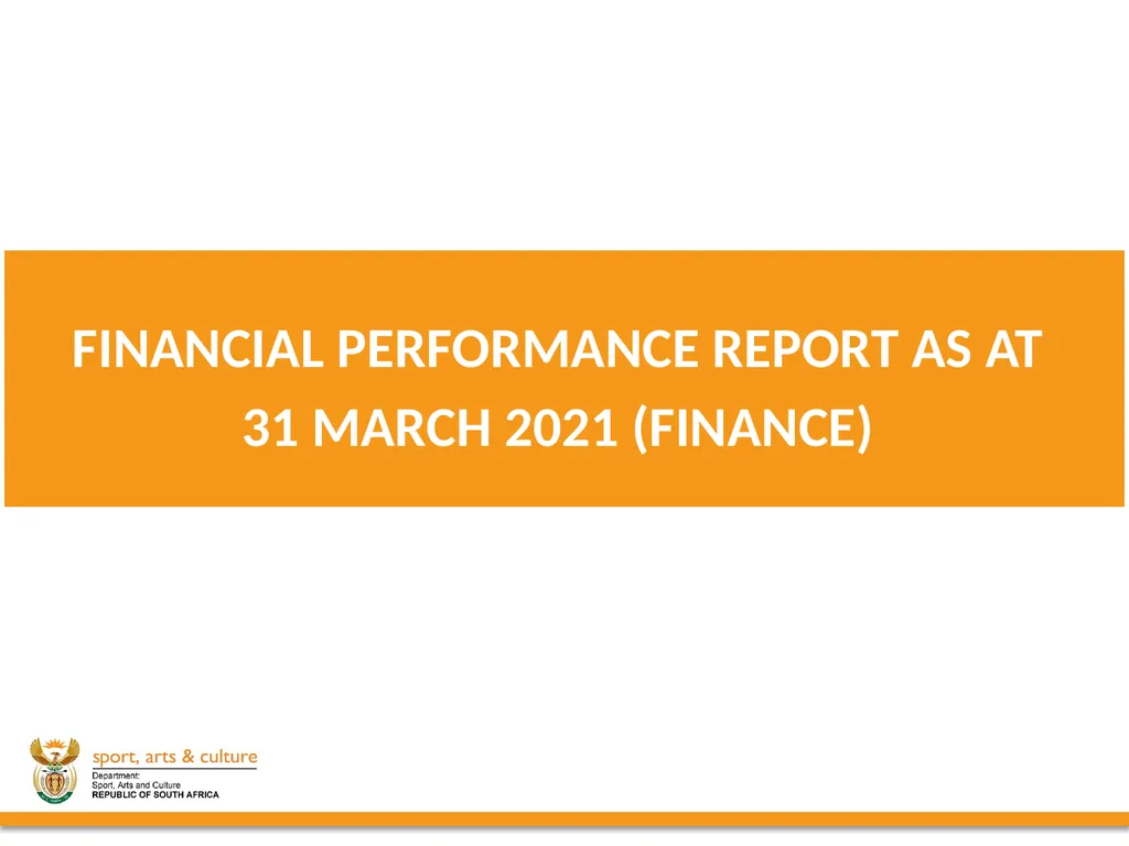 2020/21 annual REPORT PRESENTED BY: - slide 46 of 78