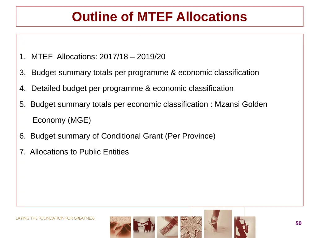 2017-18 ANNUAL PERFORMANCE PLAN Presentation to - slide 50 of 74