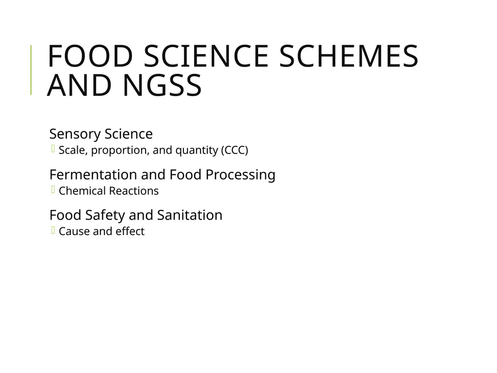 Food Science lessons Glen Li OSU Food Science and - slide 5 of 13