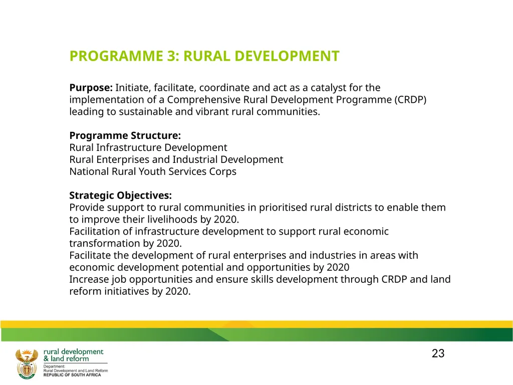 DRDLR 2019/20 QUARTER 2 ACTUAL ORGANISATIONAL - slide 23 of 46