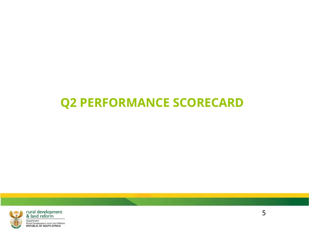 DRDLR 2019/20 QUARTER 2 ACTUAL ORGANISATIONAL - slide 5 of 46