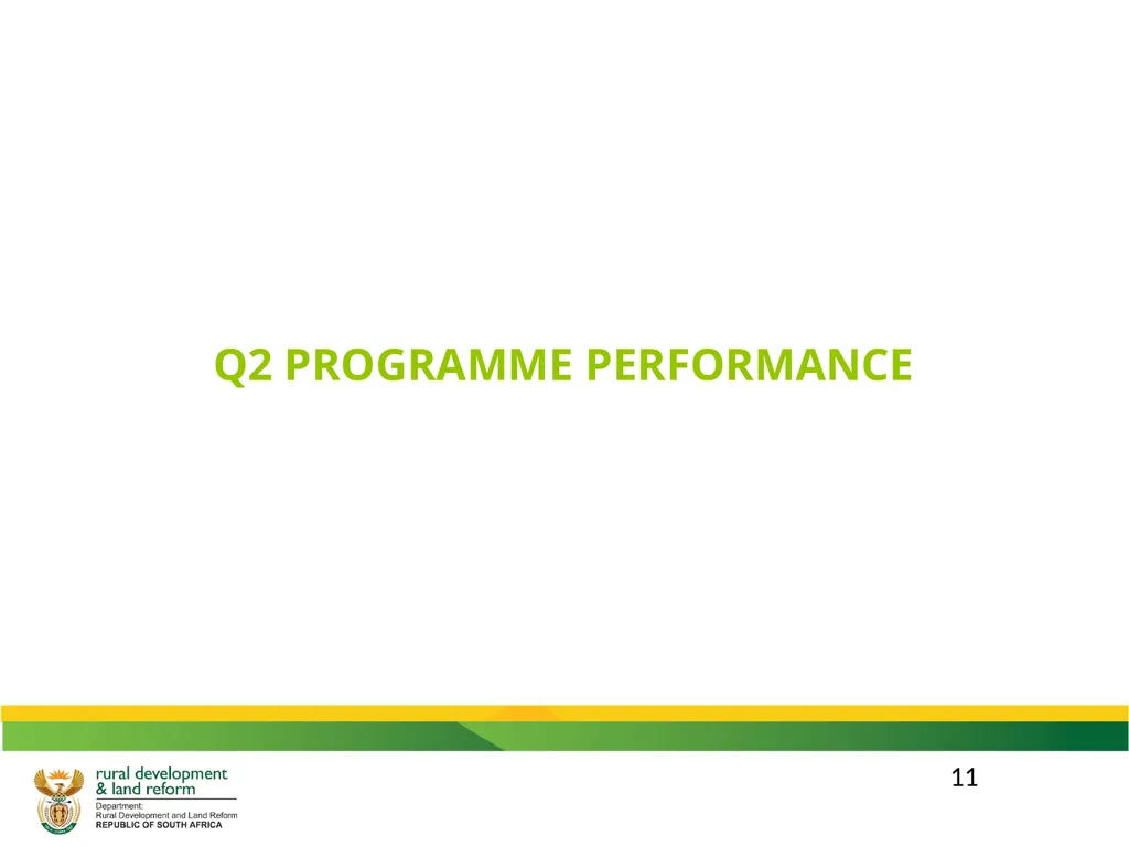 DRDLR 2019/20 QUARTER 2 ACTUAL ORGANISATIONAL - slide 11 of 46