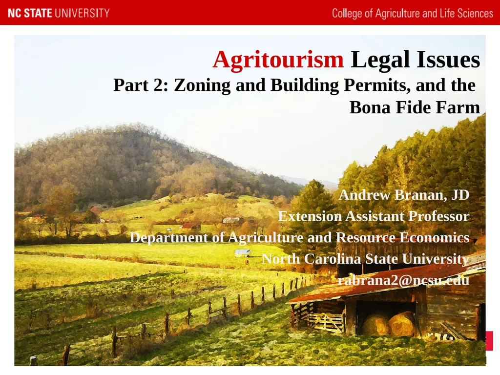 Agritourism Legal Issues Part 2: Zoning and