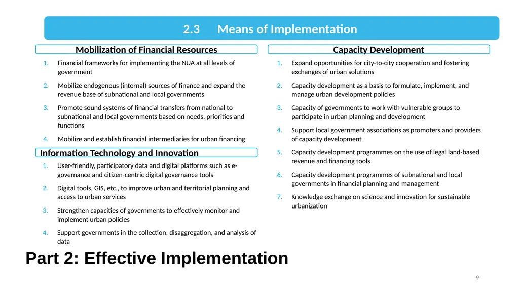 Guidelines for Reporting on the Implementation of - slide 9 of 11