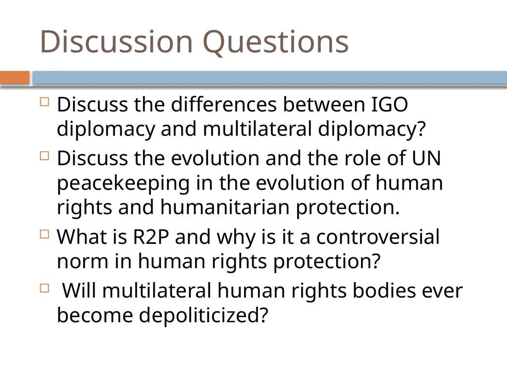 Chapter 4: The United Nations and Multilateral - slide 20 of 20
