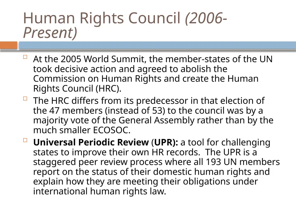 Chapter 4: The United Nations and Multilateral - slide 18 of 20