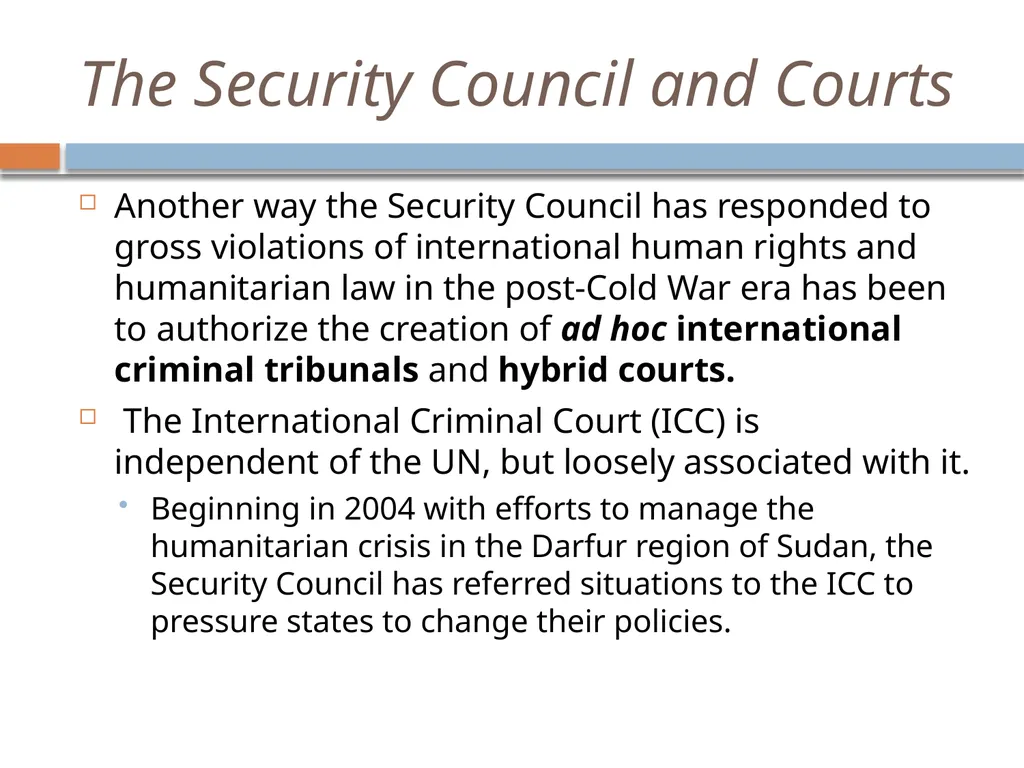 Chapter 4: The United Nations and Multilateral - slide 14 of 20