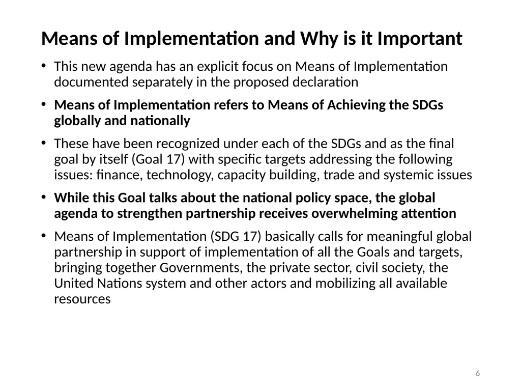 Means of Implementation -MoI (Focus SDG 17) Sachin - slide 6 of 21