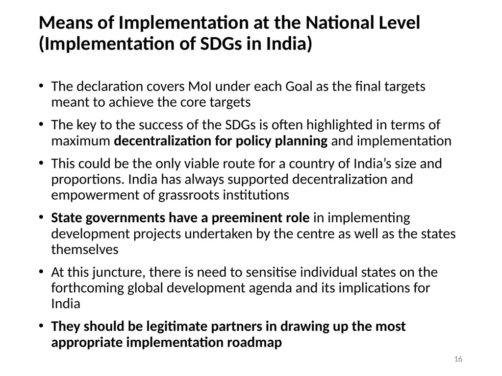 Means of Implementation -MoI (Focus SDG 17) Sachin - slide 16 of 21