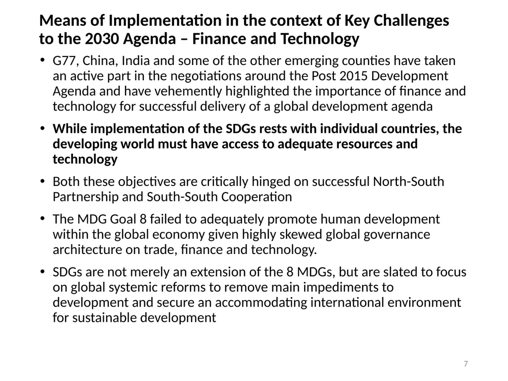 Means of Implementation -MoI (Focus SDG 17) Sachin - slide 7 of 21
