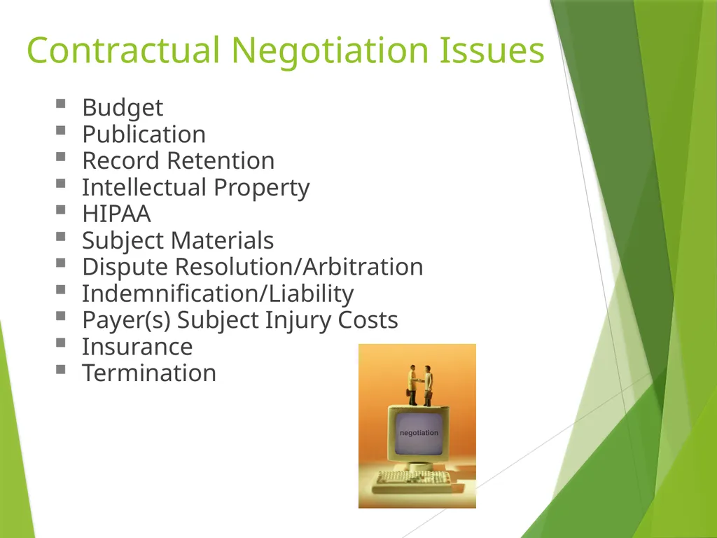 Research Contracts and Agreements Sarah J. White, - slide 38 of 53