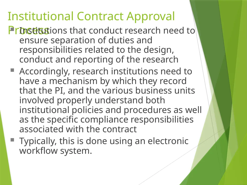 Research Contracts and Agreements Sarah J. White, - slide 31 of 53