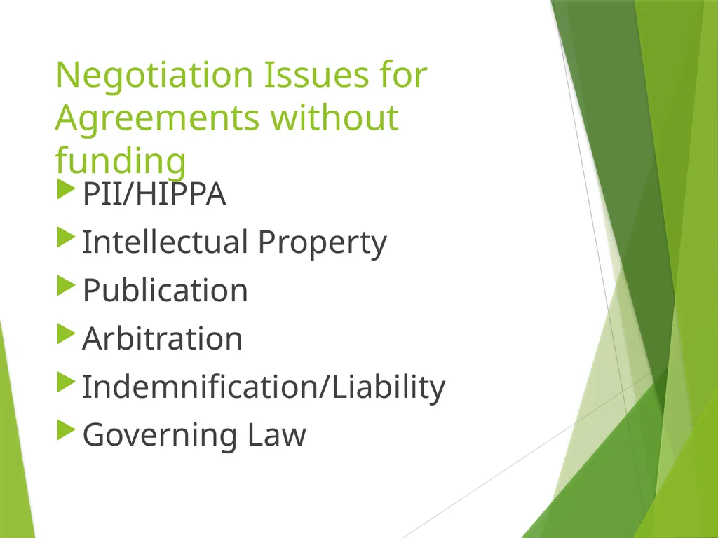 Research Contracts and Agreements Sarah J. White, - slide 11 of 53