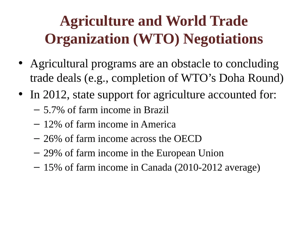 Agriculture and Food in International Trade G. - slide 2 of 30