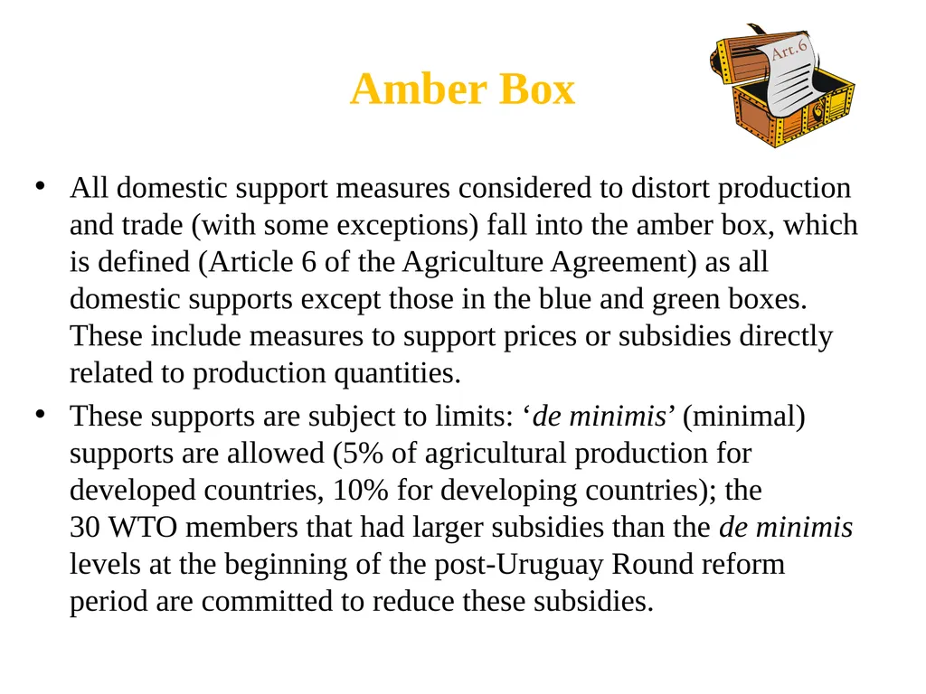 Agriculture and Food in International Trade G. - slide 5 of 30