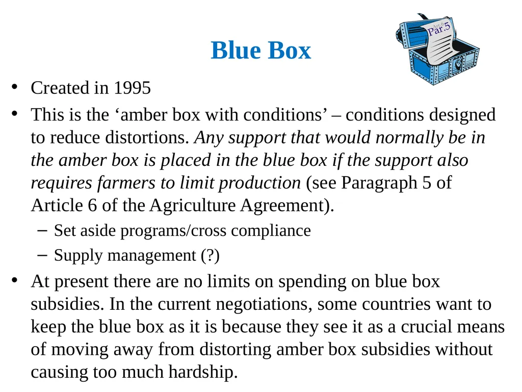 Agriculture and Food in International Trade G. - slide 6 of 30