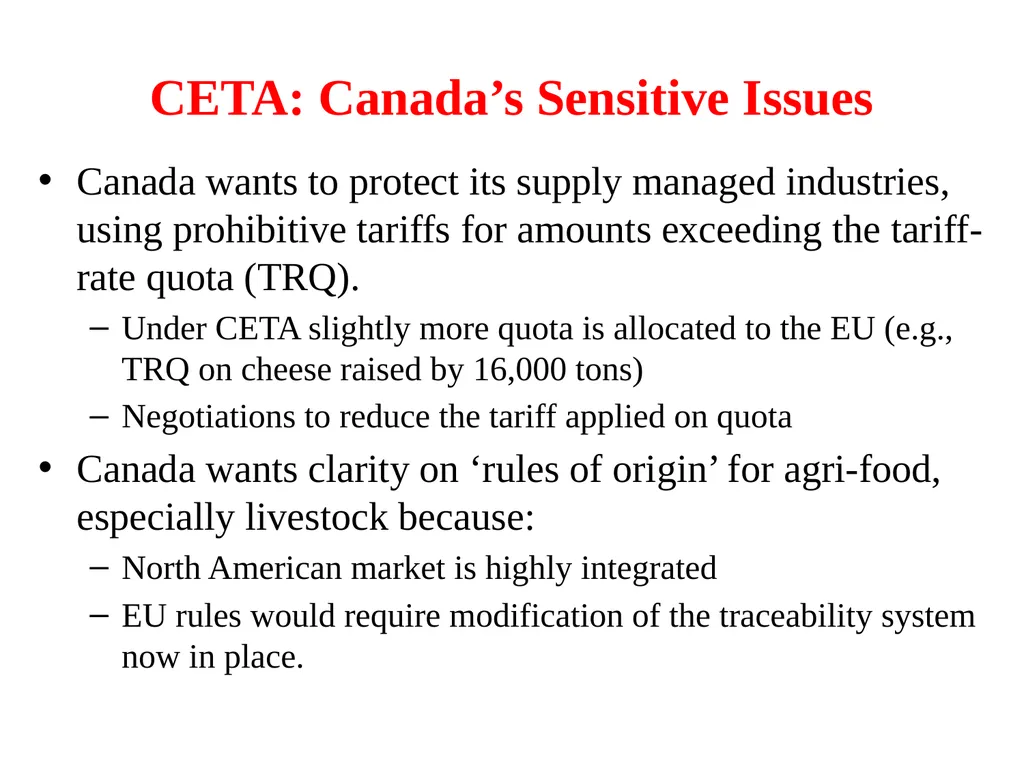 Agriculture and Food in International Trade G. - slide 13 of 30