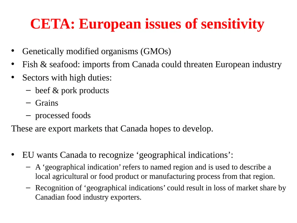 Agriculture and Food in International Trade G. - slide 12 of 30