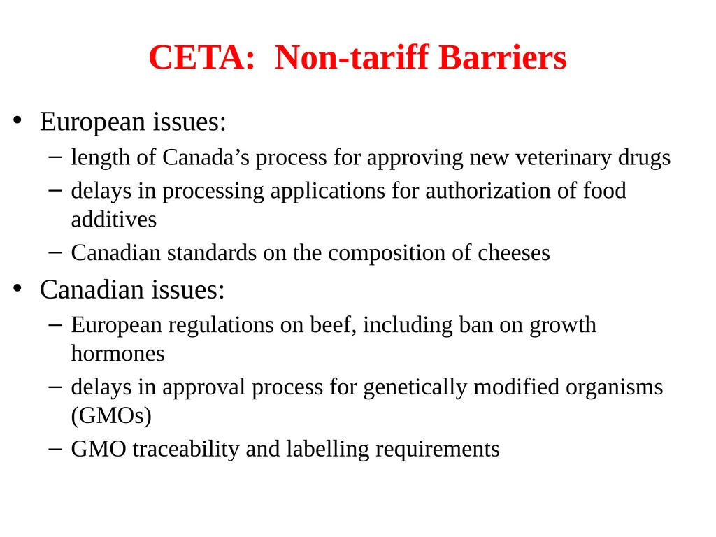 Agriculture and Food in International Trade G. - slide 14 of 30