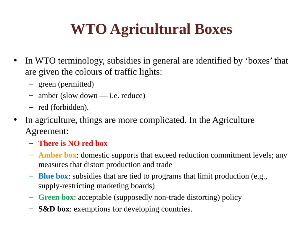 Agriculture and Food in International Trade G. - slide 4 of 30