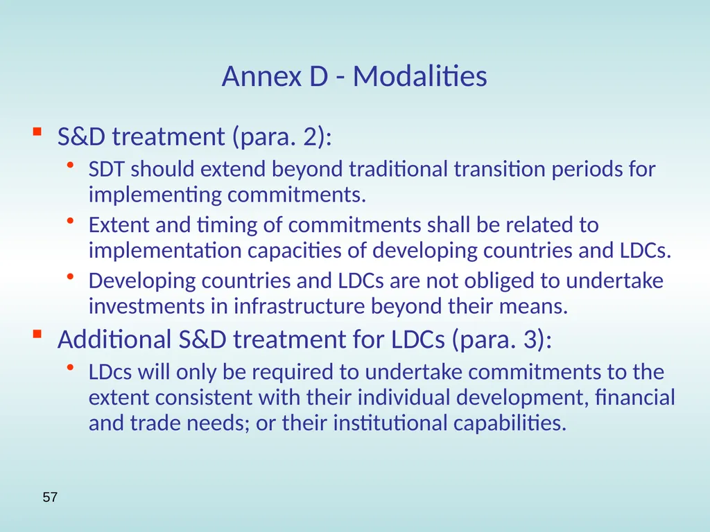 11:15 – 12:30 Trade facilitation: basic concepts, - slide 57 of 67