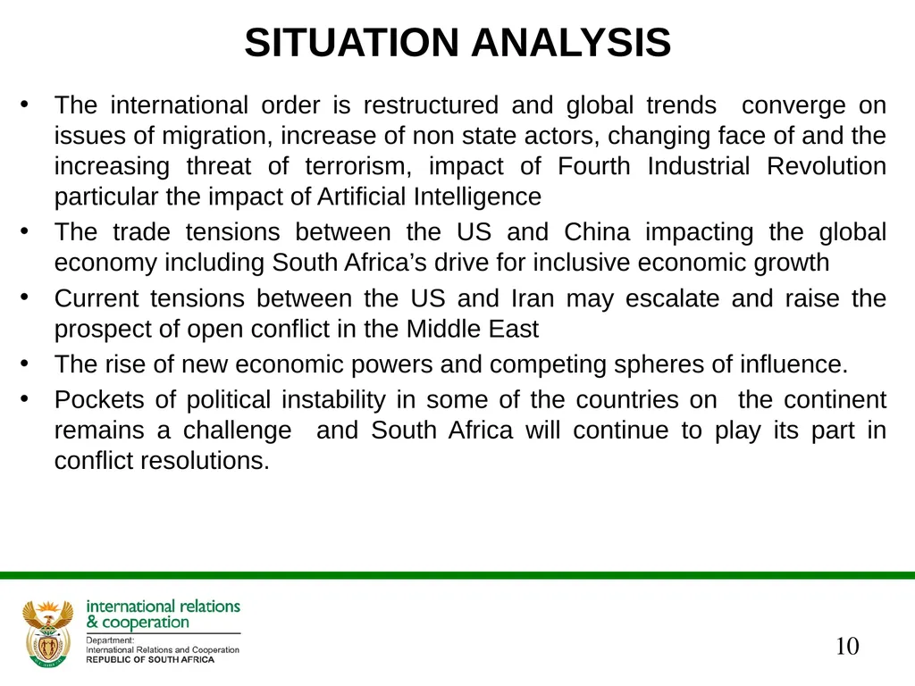 PRESENTATION ON THE ANNUAL PERFORMANCE PLAN - slide 10 of 45