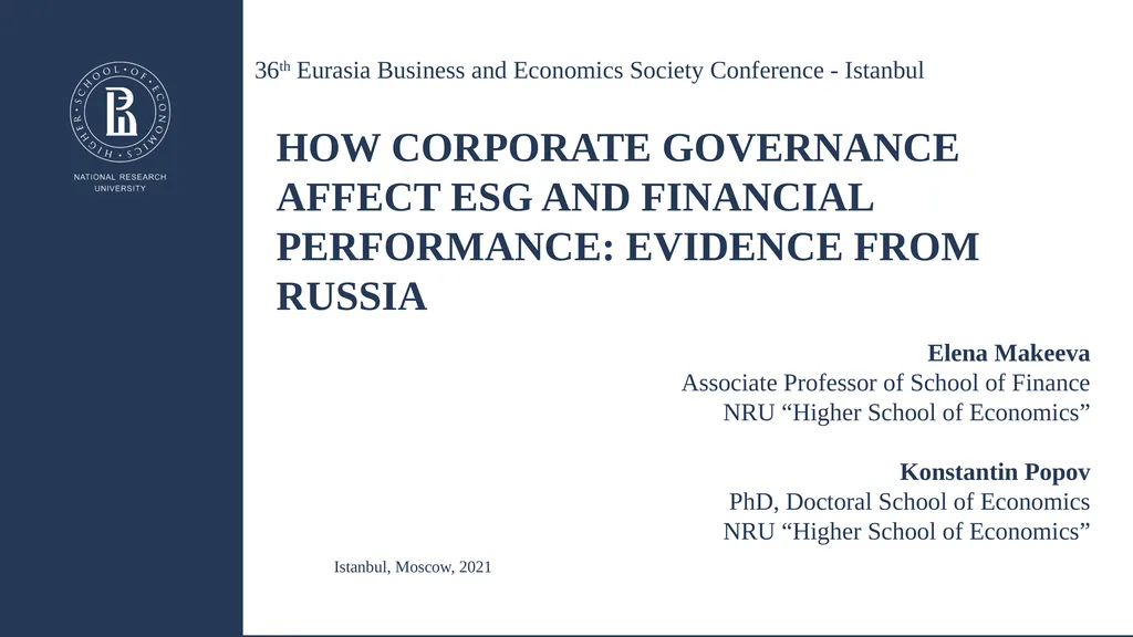 How corporate governance affect esg and financial - slide 1 of 17