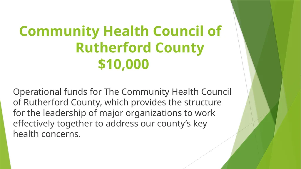 A Healthy Connection Honoring Our 2018 Grant - slide 15 of 54